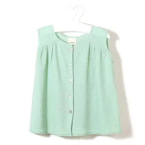 Daydream Waffle Blouse (Mint)