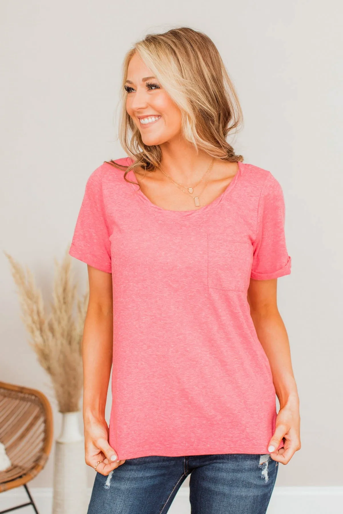 Do My Own Thing Tee- Dark Pink