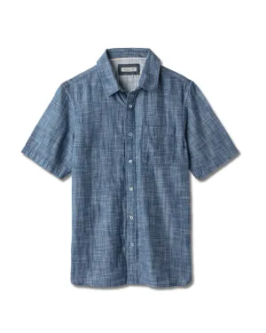 Double Gauze - Short Sleeve - Indigo Slub