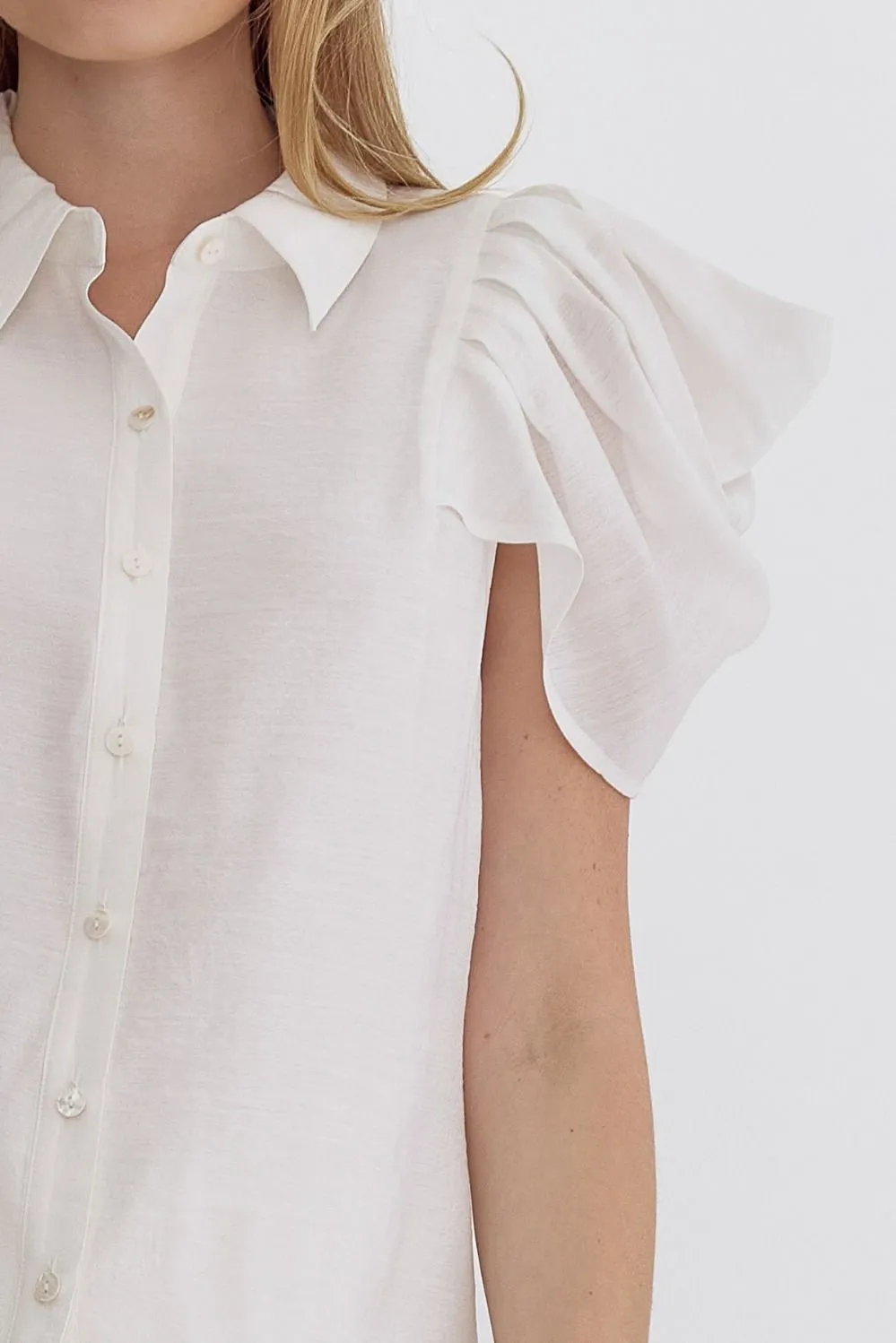 Draped Sleeve Blouse (More Colors)