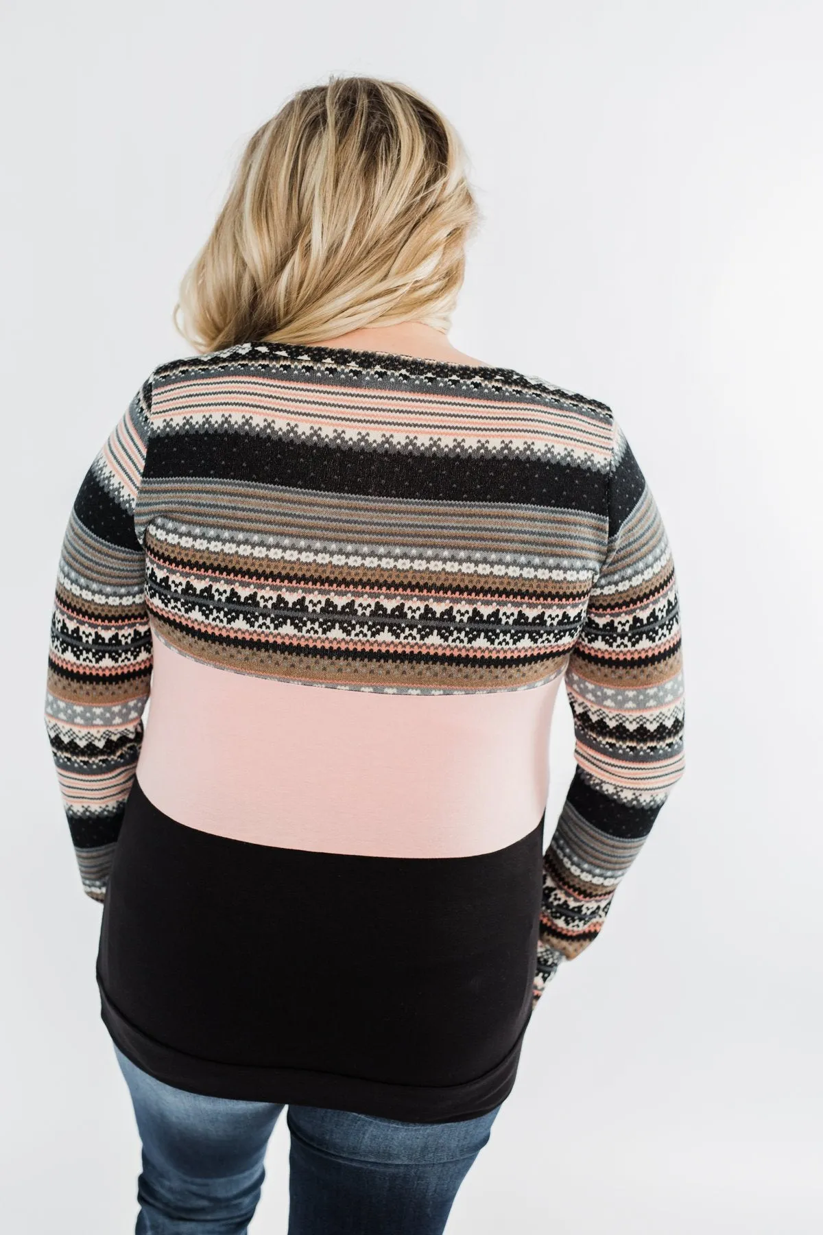 Endless Love Color Block Top- Black & Pink
