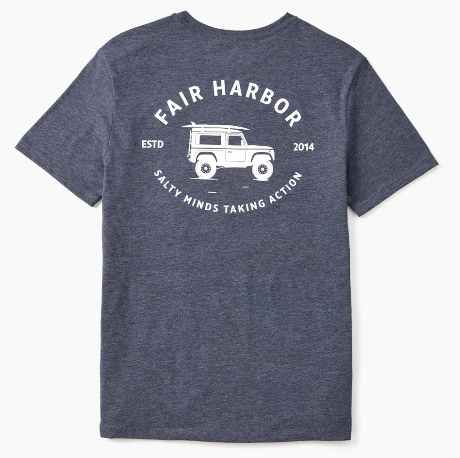 Fair Harbor Kismet Tee - Heather Navy Bronco