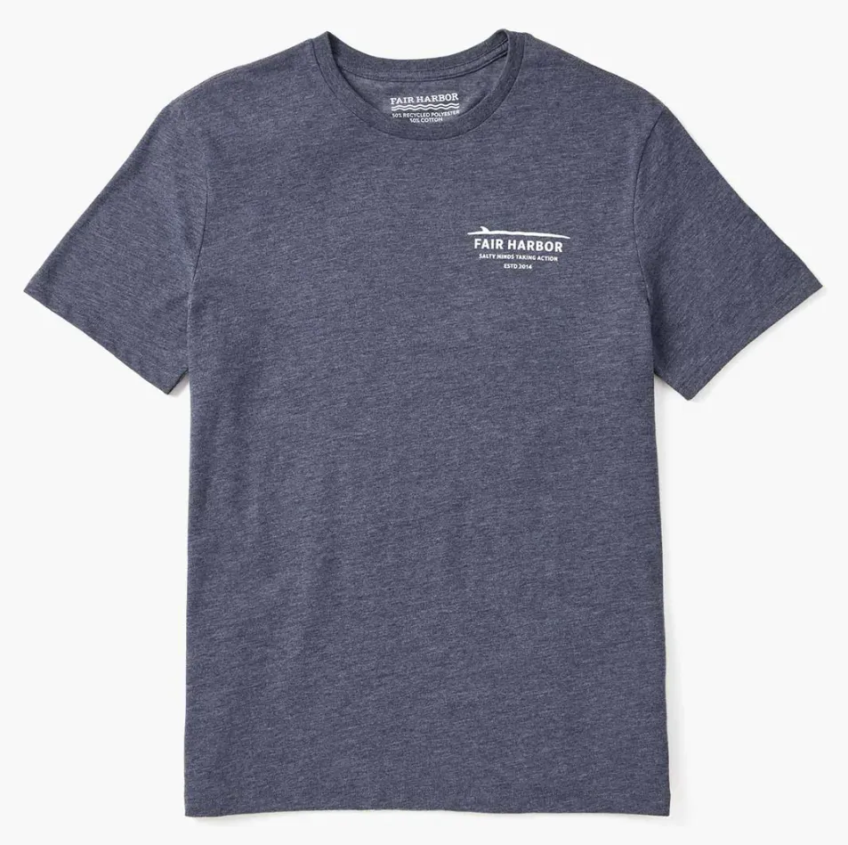 Fair Harbor Kismet Tee - Heather Navy Bronco