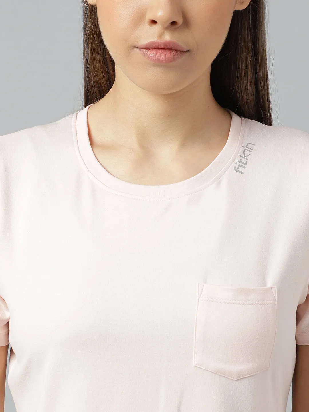 Fitkin women short sleeves t-shirt with laser cut detail