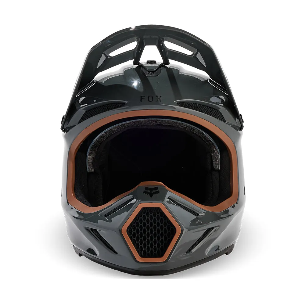 FOX V3 RS CARBON SOLID HELMET MIPS CE [DARK SHADOW]