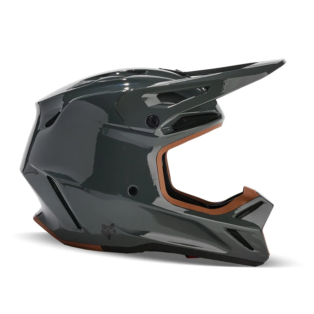 FOX V3 RS CARBON SOLID HELMET MIPS CE [DARK SHADOW]