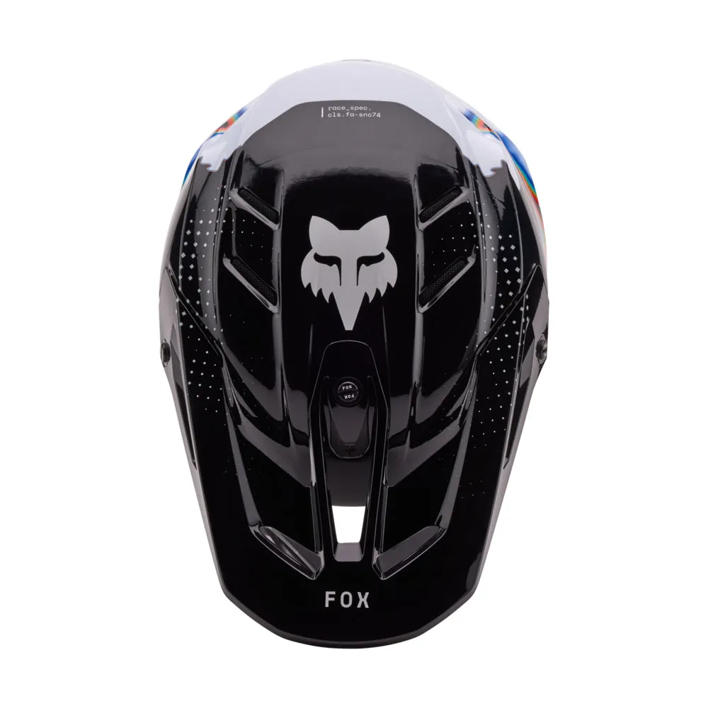 FOX V3 RS SCANS LE HELMET MIPS [WHITE/BLACK]