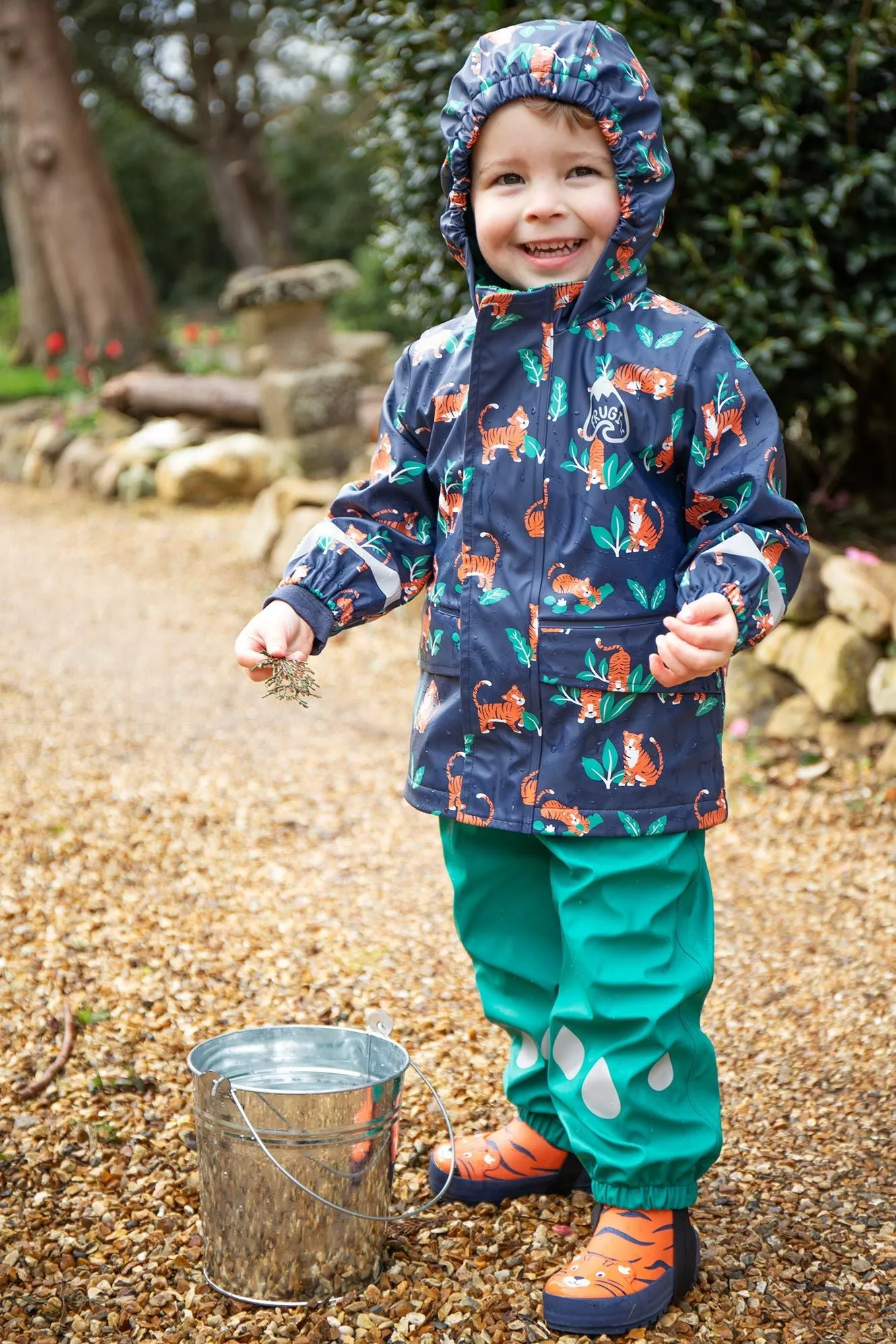 Frugi Puddle Buster Raincoat 500050A4tigt Tiger