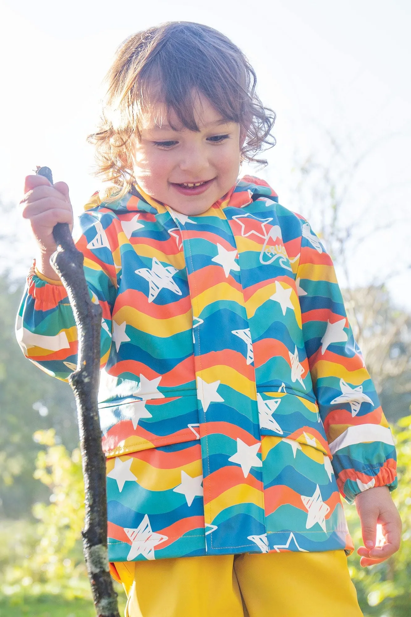 Frugi Puddle Buster Raincoat 500050A4wvst Wavy Stars