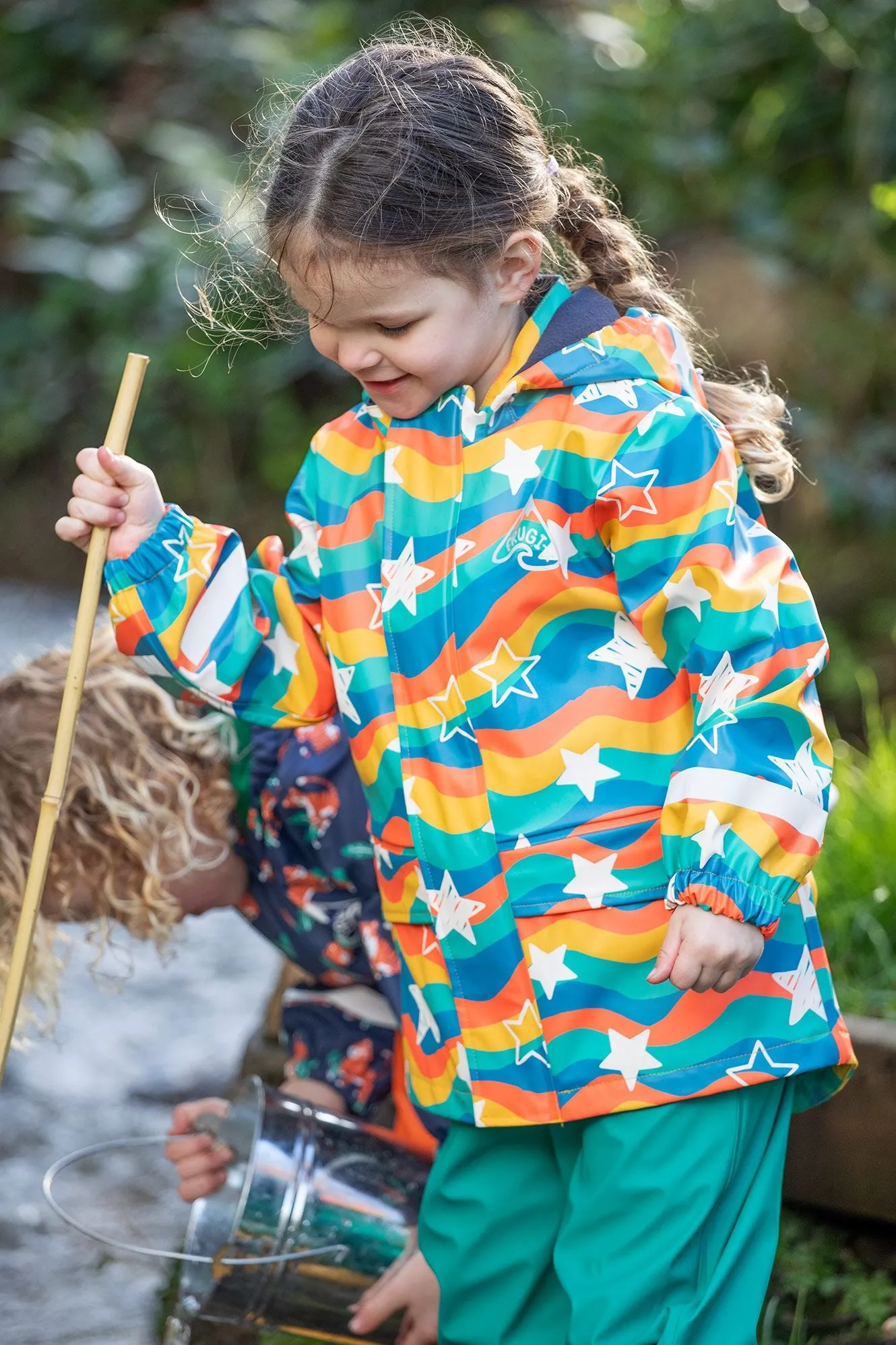 Frugi Puddle Buster Raincoat 500050A4wvst Wavy Stars