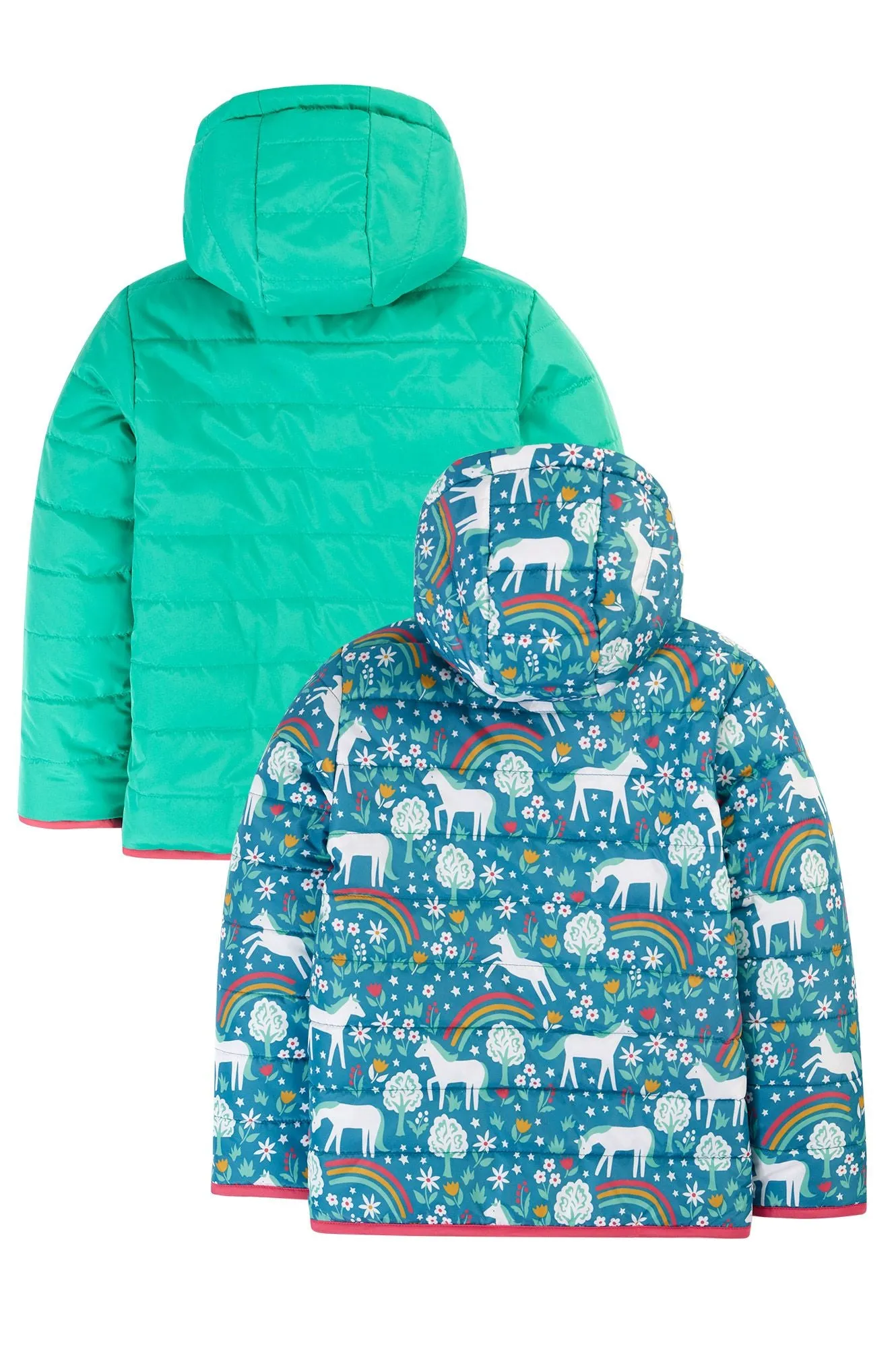 Frugi Toasty Trail Reversible Coat 500041A4wdhr Wild Horses