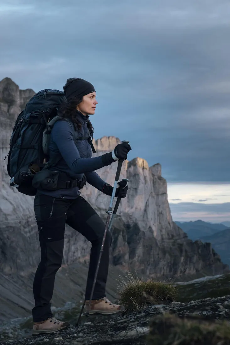 Gants tactiles et stretch de trekking montagne - MT500 noir - adulte