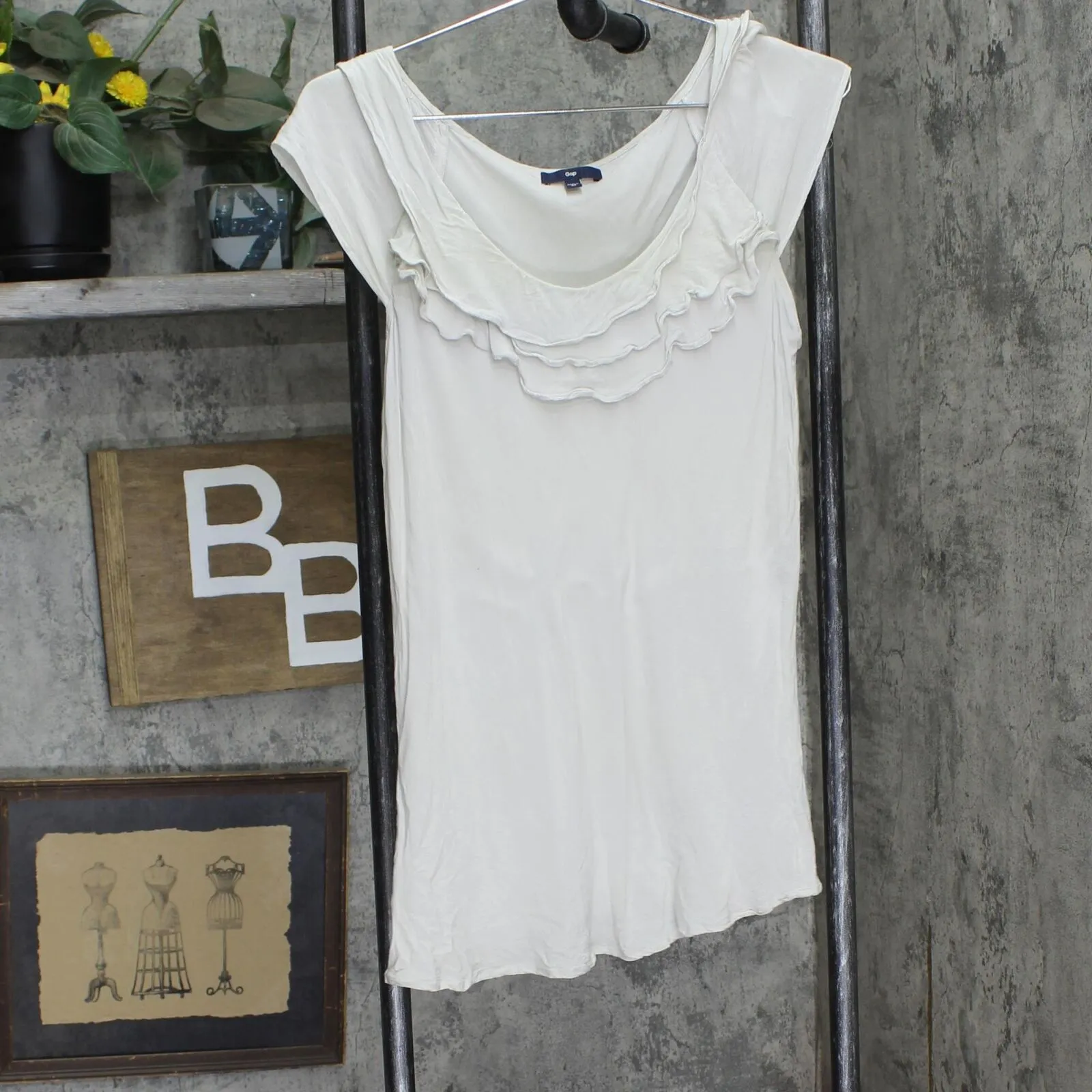 Gap Womens Viscose Woven Unlined Lightweight Blouse 1678e5246d1474 Light Gray M