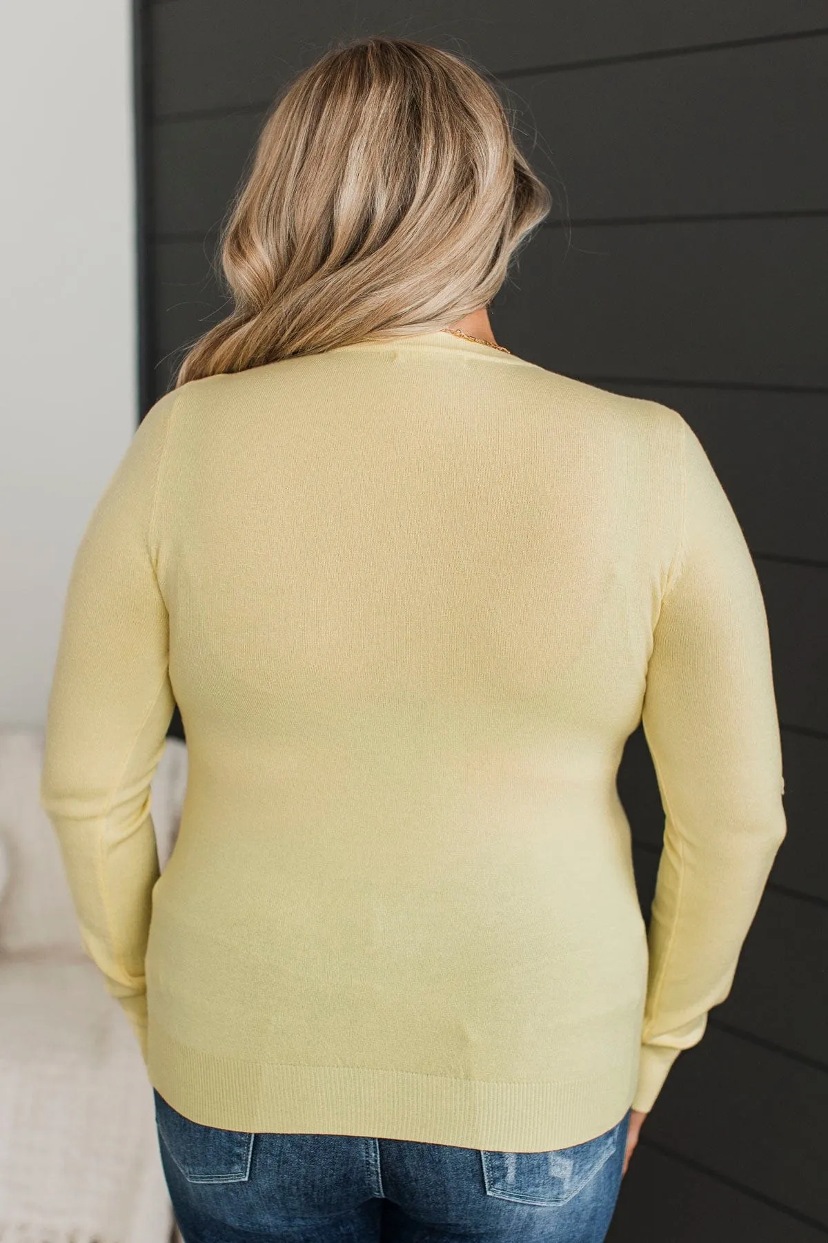 Getting Ahead Lightweight Knit Sweater- Yellow