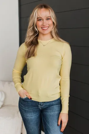 Getting Ahead Lightweight Knit Sweater- Yellow