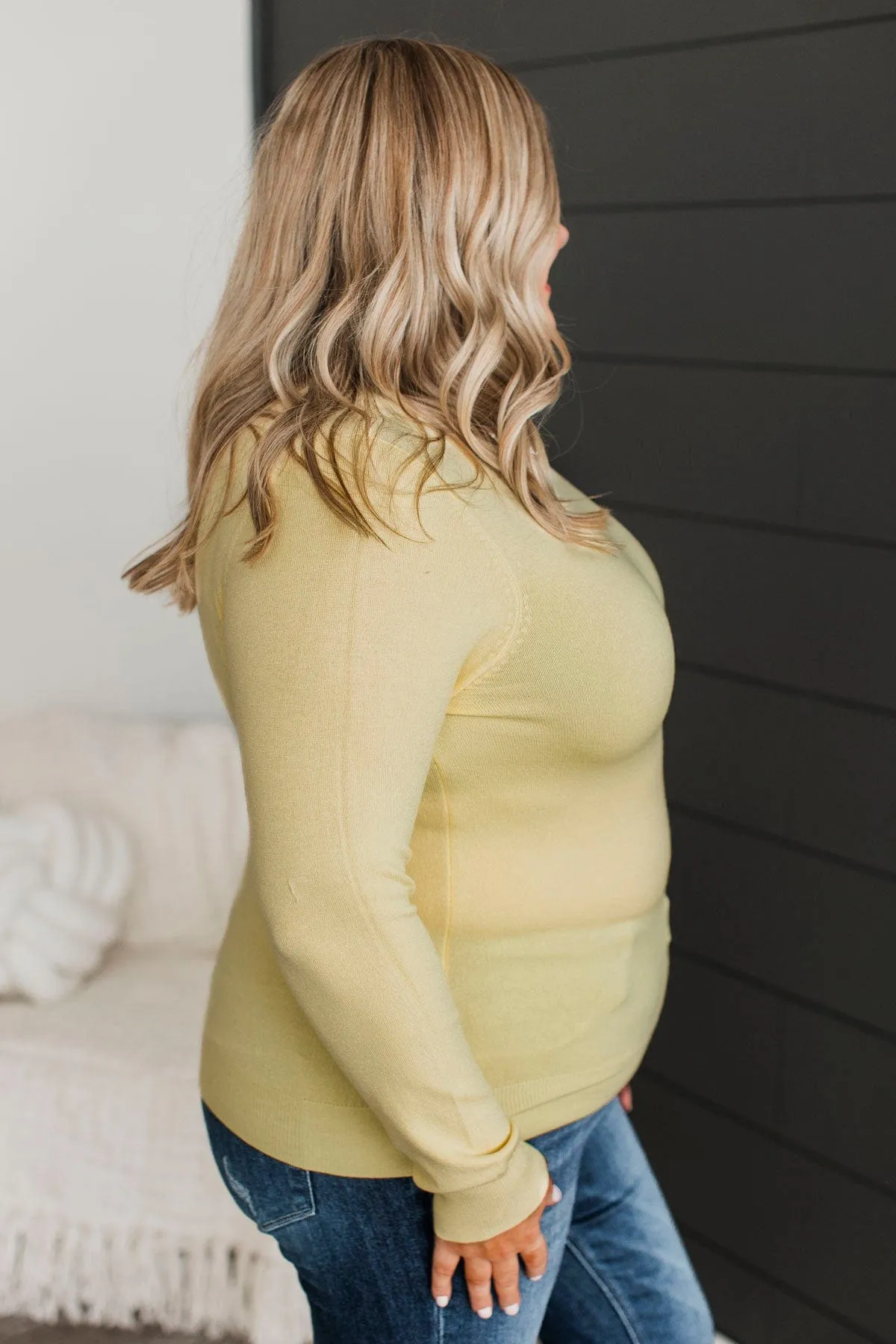 Getting Ahead Lightweight Knit Sweater- Yellow