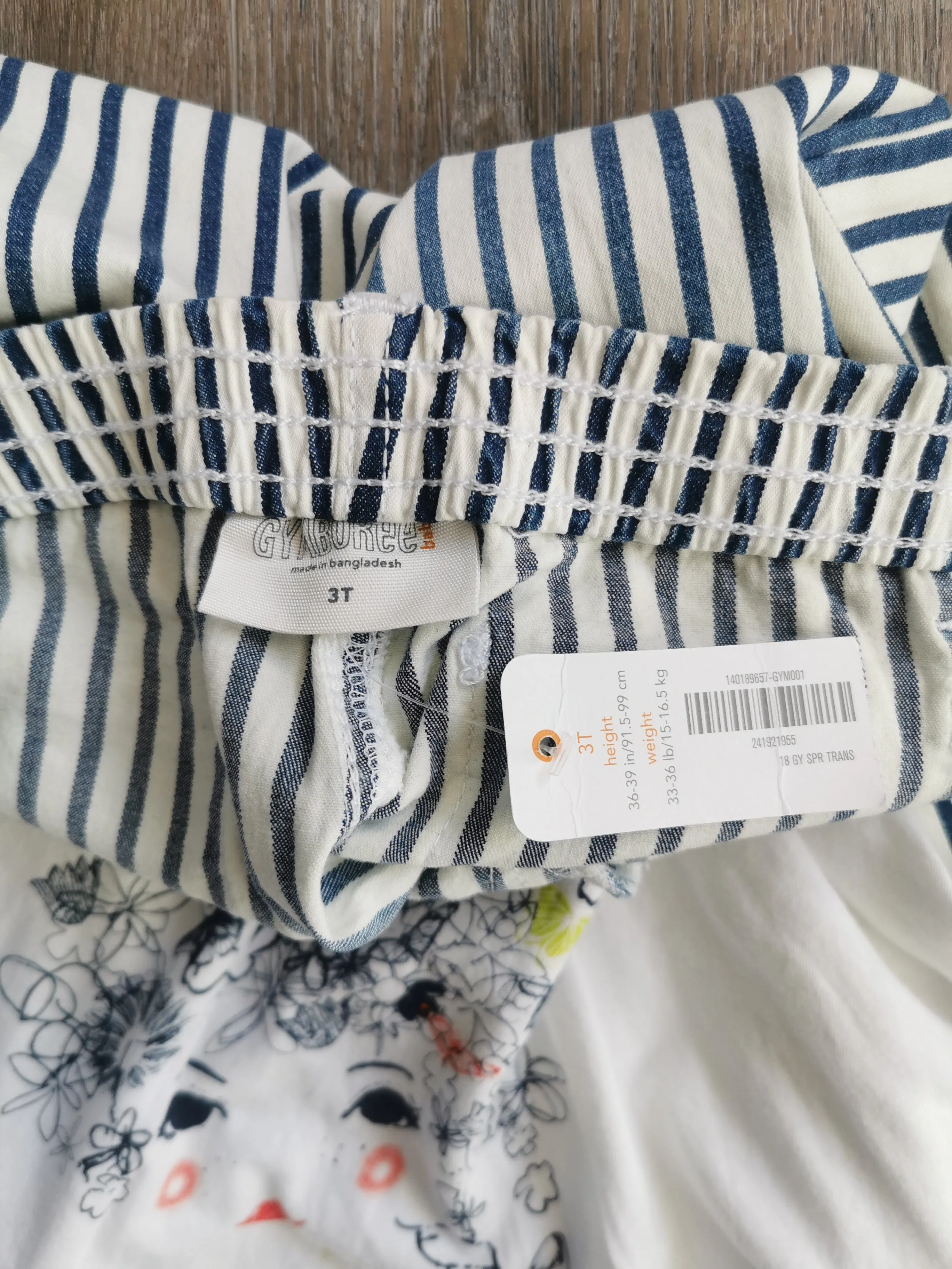 GIRL SIZE 3/4 YEARS - DEUX PAR DEUX & GYMBOREE, 2 Piece Mix N Match Summer Outfit NWT / EUC B25