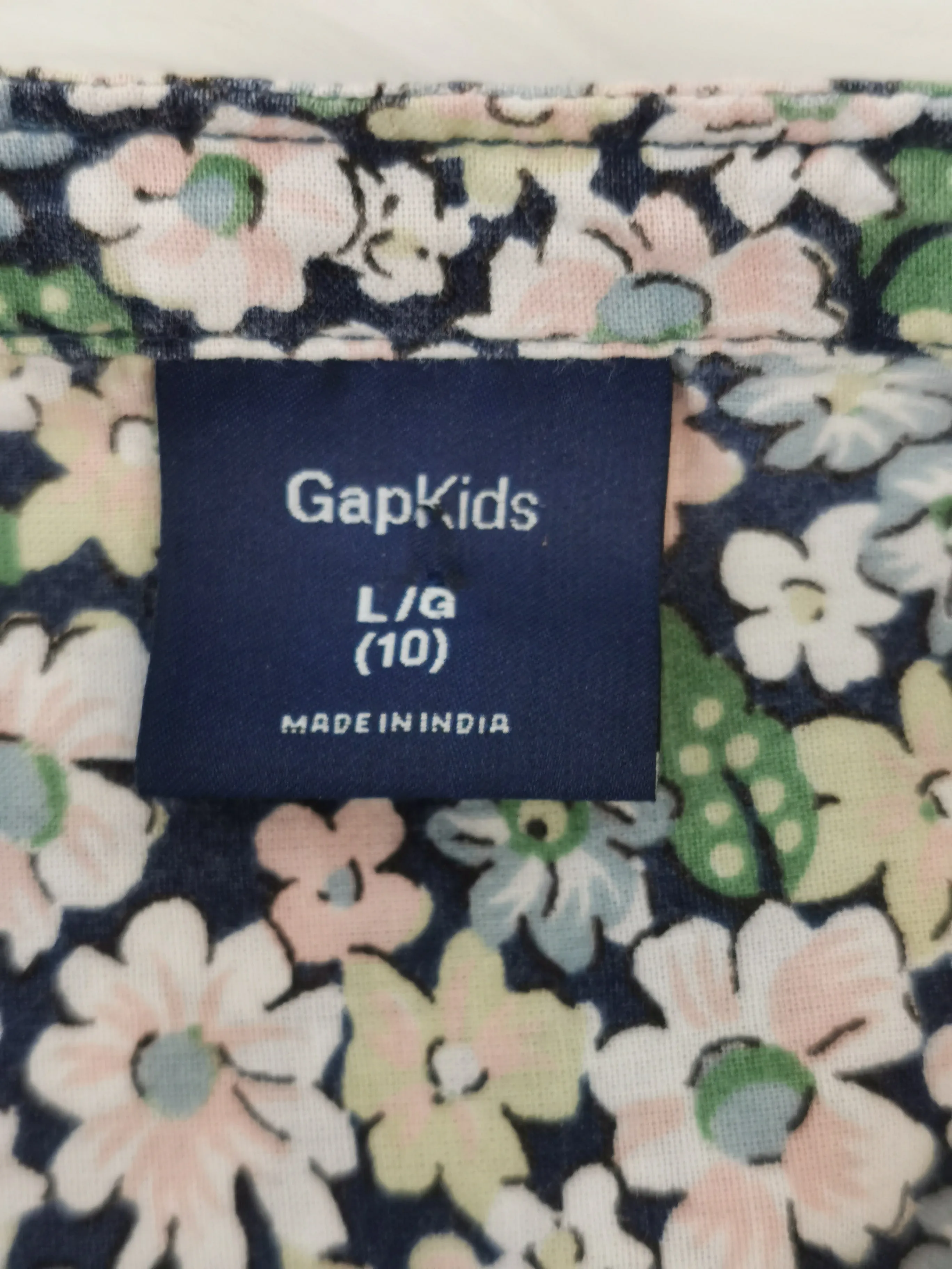 GIRL SIZE LARGE (10 YEARS) - GAP Kids, Cotton Floral Dress Top EUC B32