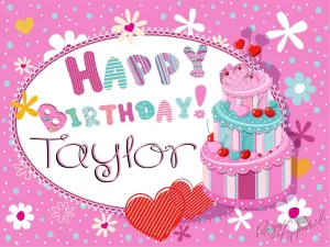 Girls Personalized Happy Birthday Sign