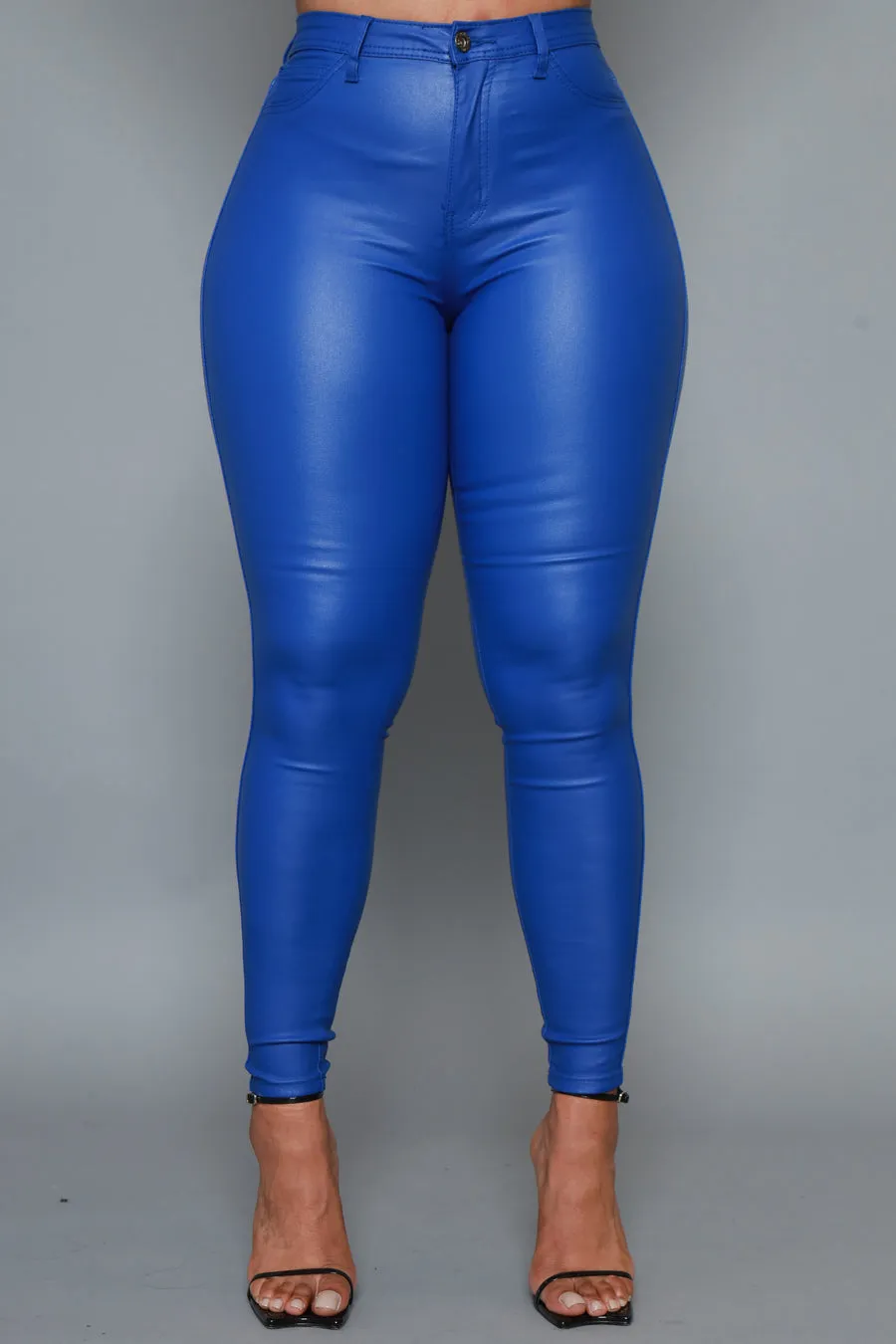 GP4100P-STRETCH COATED SKINNY PANTS