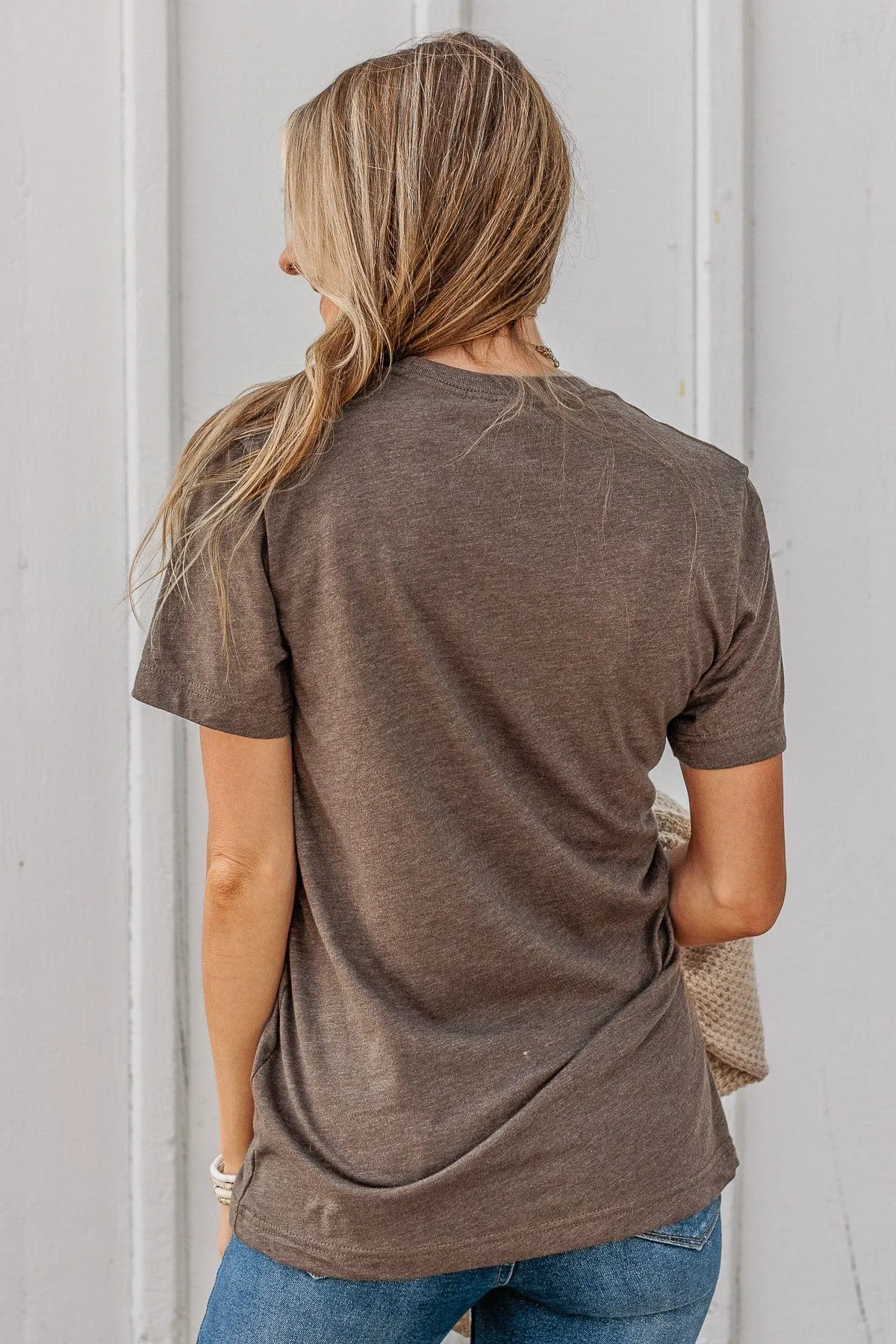 Greeting The Season "Hello Fall" Graphic Tee- Dark Mocha