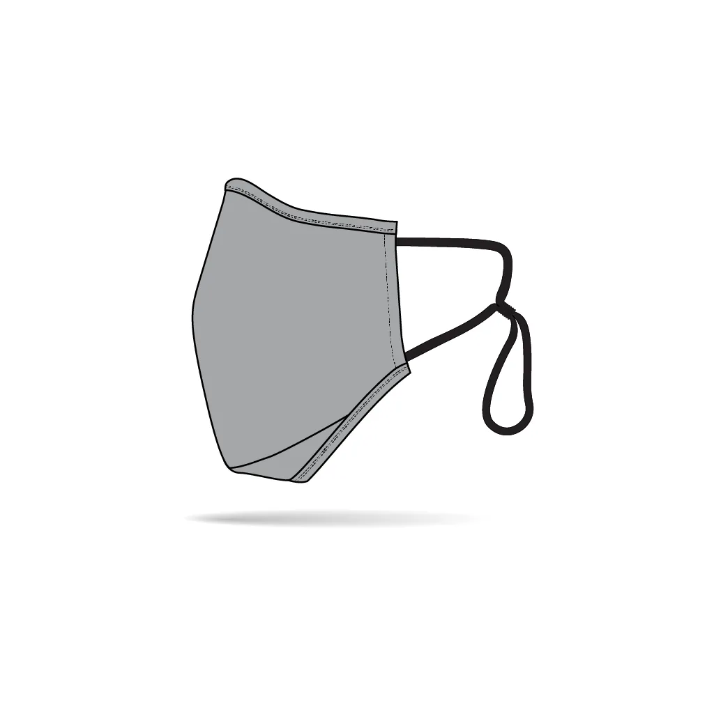 Grey Anti-Bacterial Reusable Mask 5 Pack