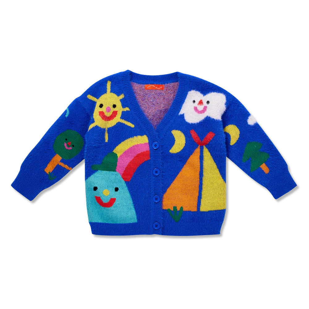 HALCYON NIGHTS HAPPY CAMPERS KNIT CARDIGAN