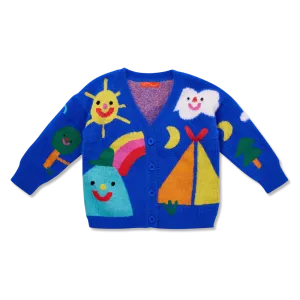 HALCYON NIGHTS HAPPY CAMPERS KNIT CARDIGAN