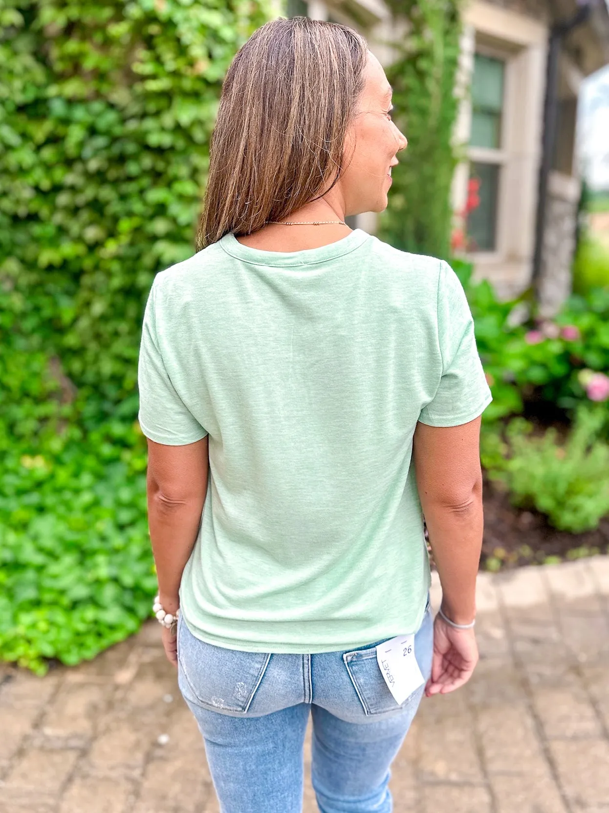 Hannah High Hem Roundneck Top
