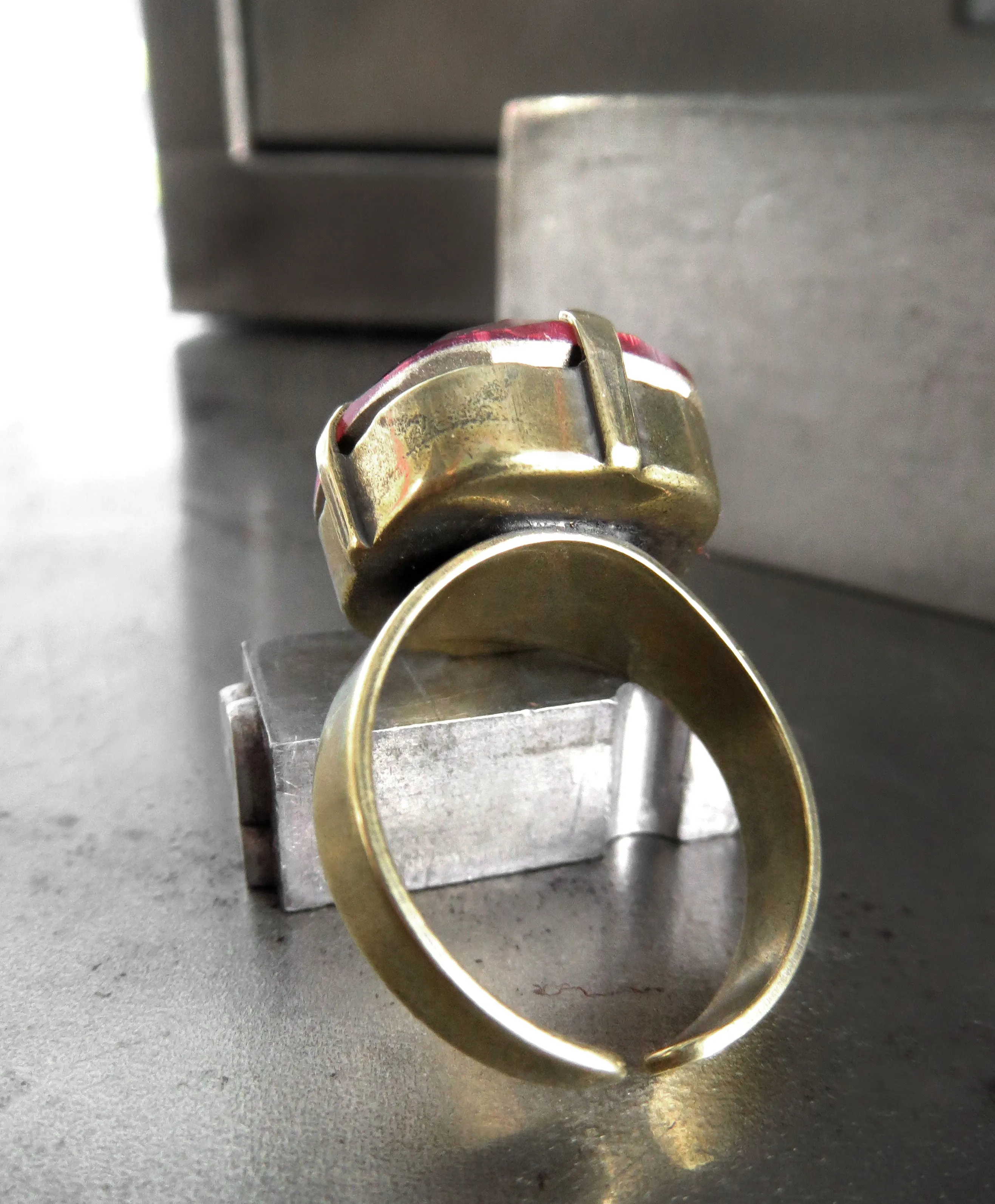 HARVEST - Crystal Ring in Shimmer Golden Autumnal Colors