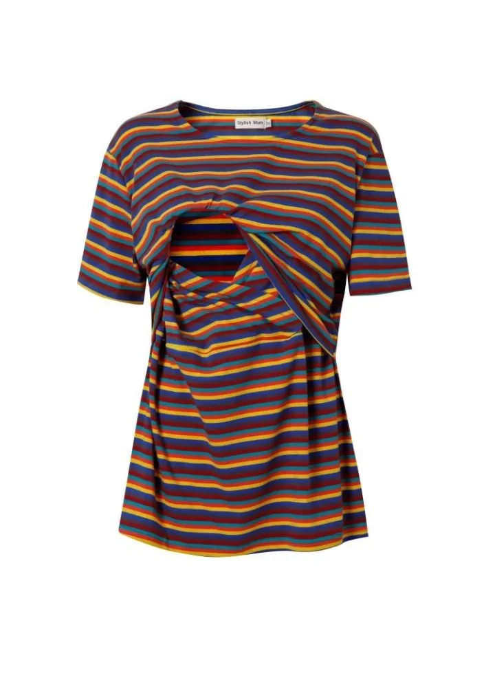 Hazel Stripe Breastfeeding Top