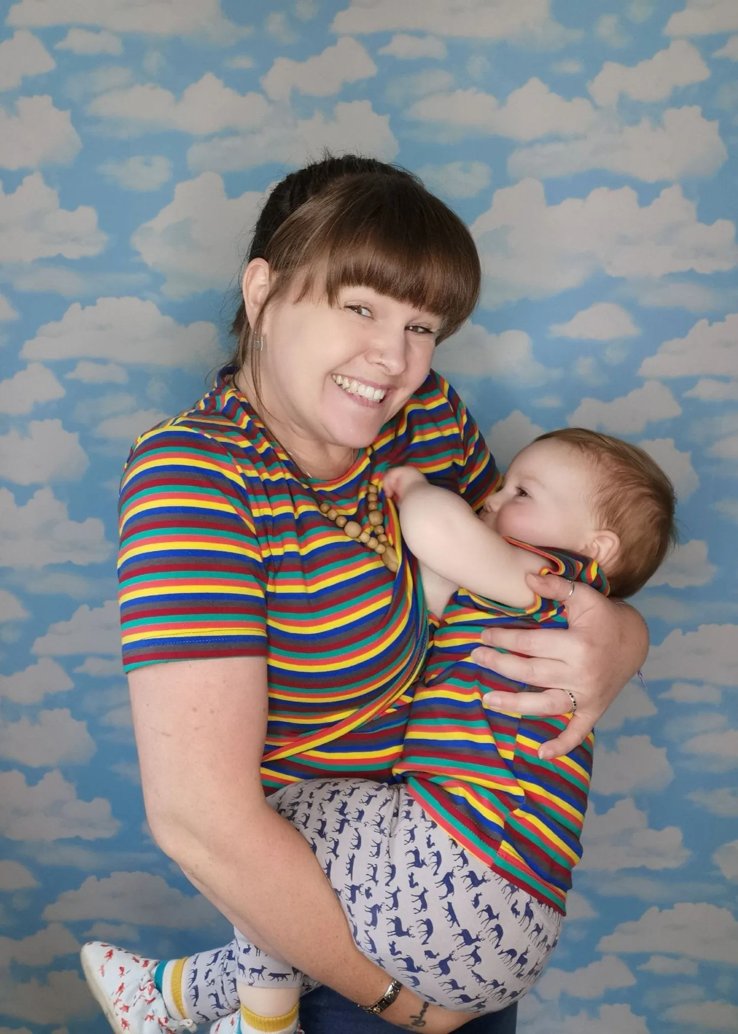 Hazel Stripe Breastfeeding Top