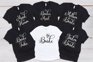 HEN PARTY Roles Black Tshirts