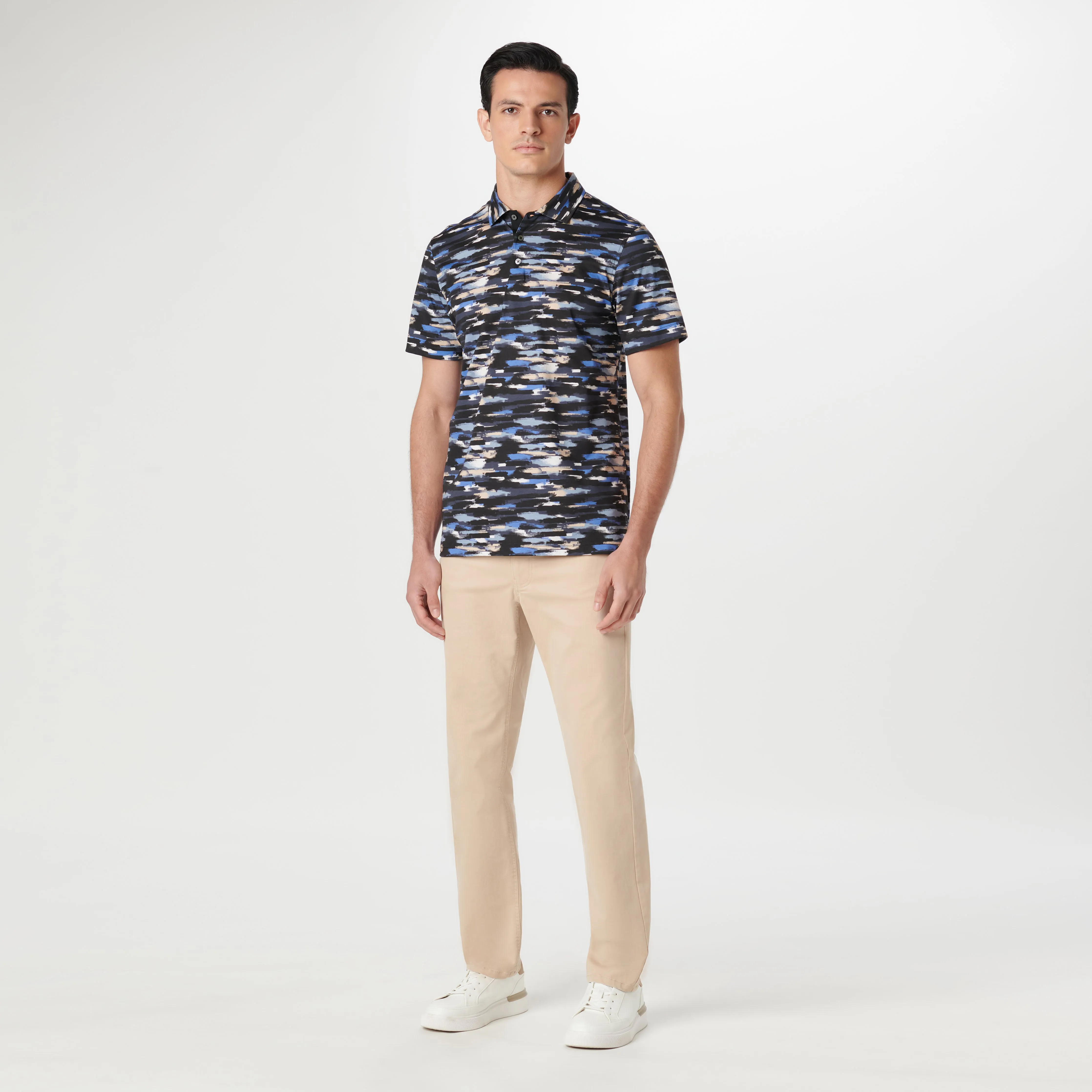 Hendrix Abstract Print Polo
