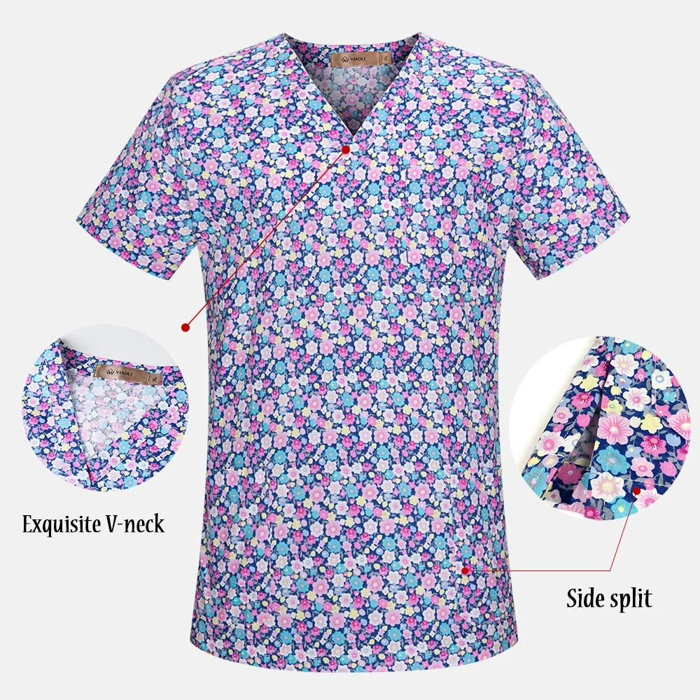 Hospital Nursing Scrub Tops for Women