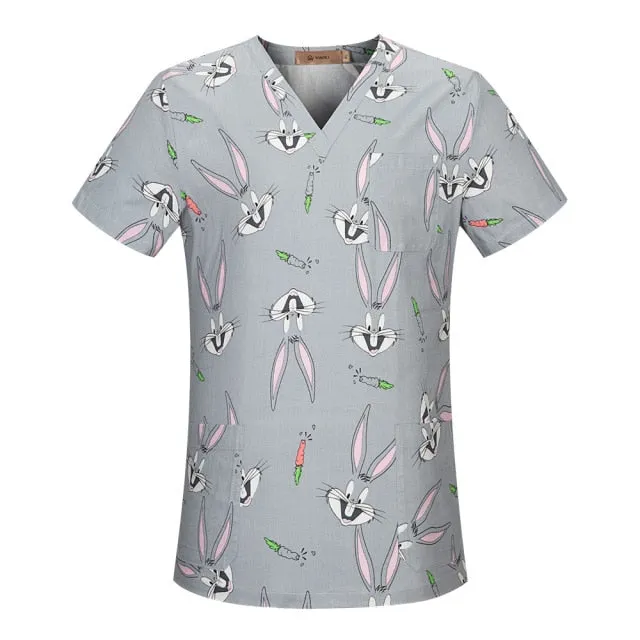 Hospital Nursing Scrub Tops for Women