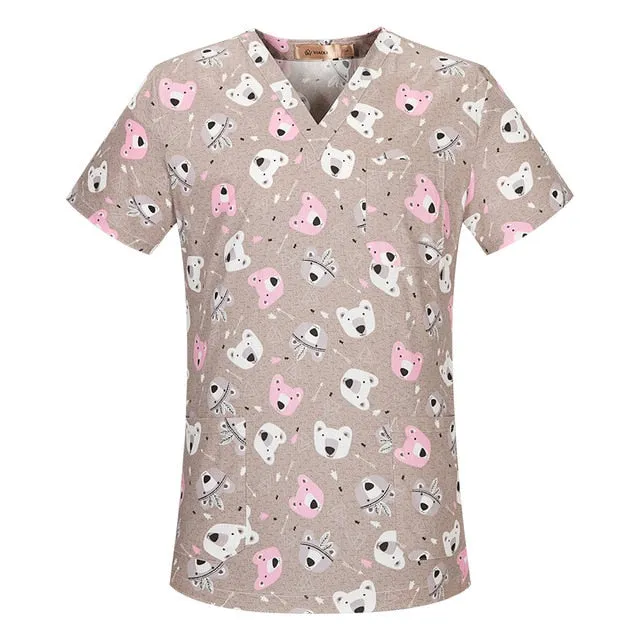Hospital Nursing Scrub Tops for Women