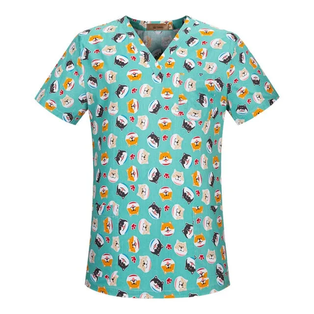 Hospital Nursing Scrub Tops for Women