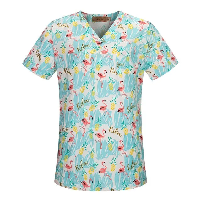 Hospital Nursing Scrub Tops for Women