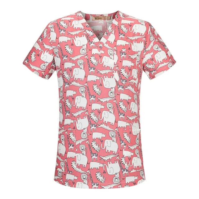 Hospital Nursing Scrub Tops for Women