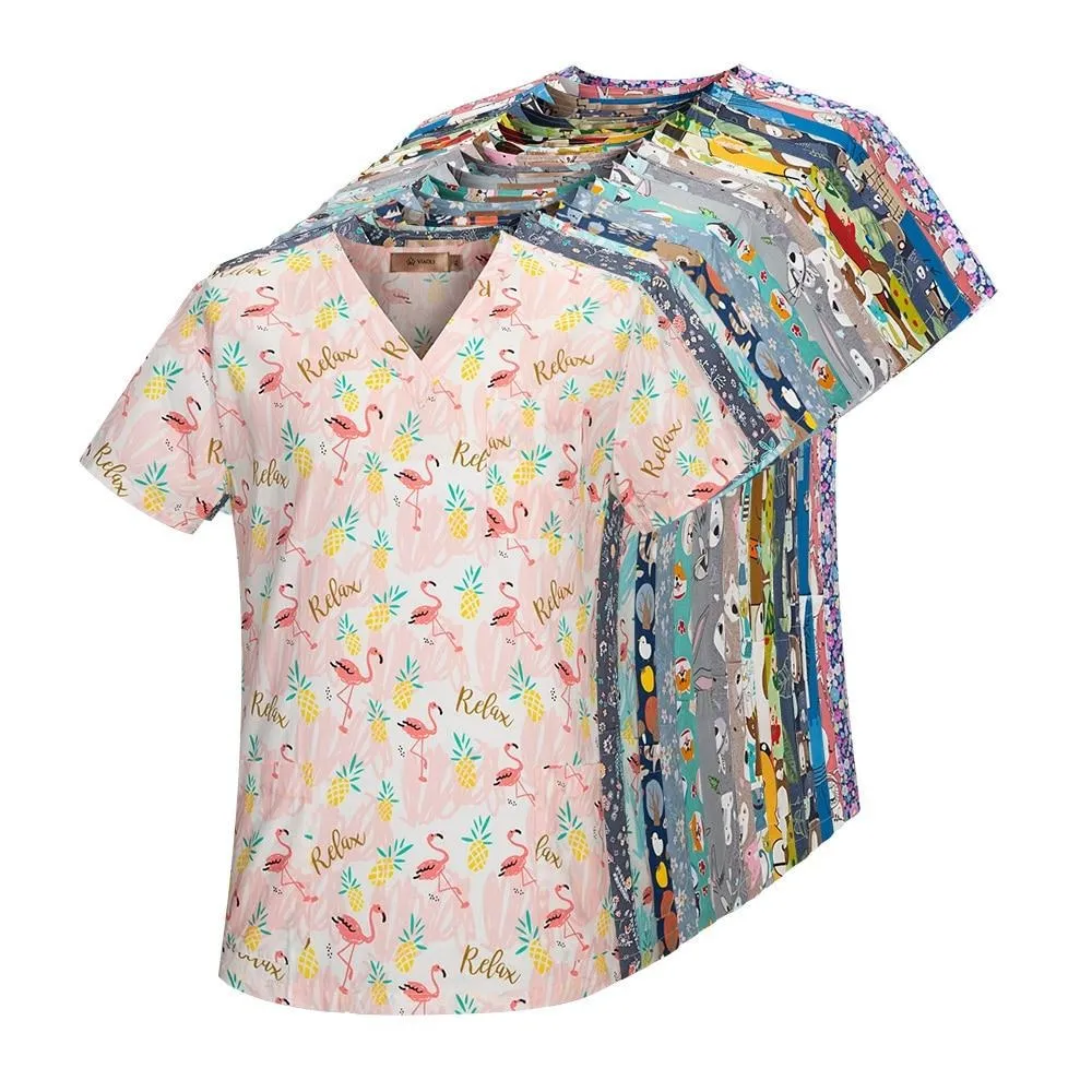 Hospital Nursing Scrub Tops for Women