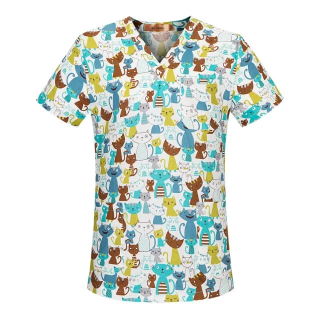 Hospital Nursing Scrub Tops for Women