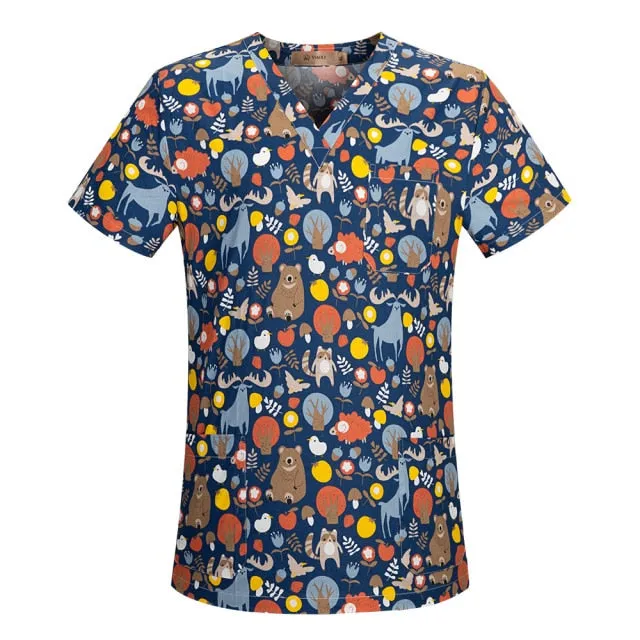 Hospital Nursing Scrub Tops for Women