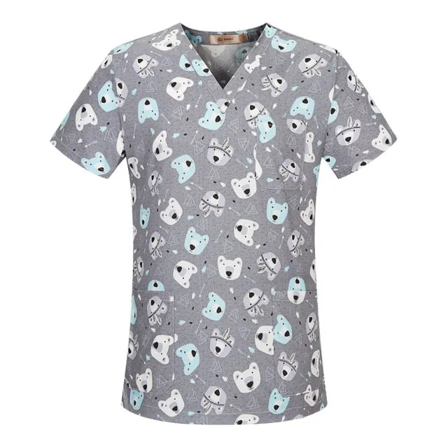 Hospital Nursing Scrub Tops for Women