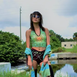 Inverse Fractal Metatron Crop Top