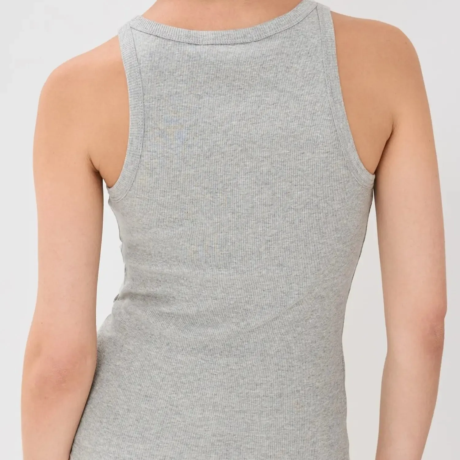 Jennifer Rib tank in Heather grey