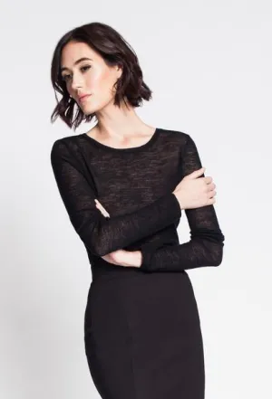 Juno Long Sleeve Tissue Knit Sweater
