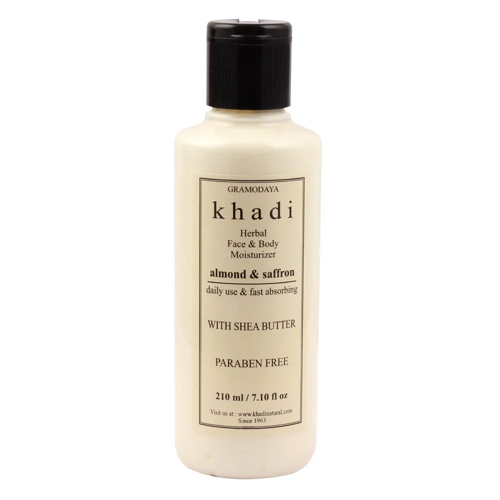 Khadi Natural Almond & Saffron Moisturizer Paraben Free 210ml