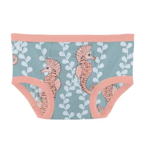 KicKee Pants Training Pants - Stormy Sea Seahorses
