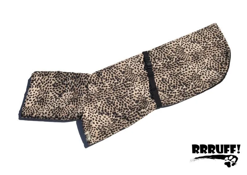Leopard print Greyhound coat deluxe style, summer rainwear, washable